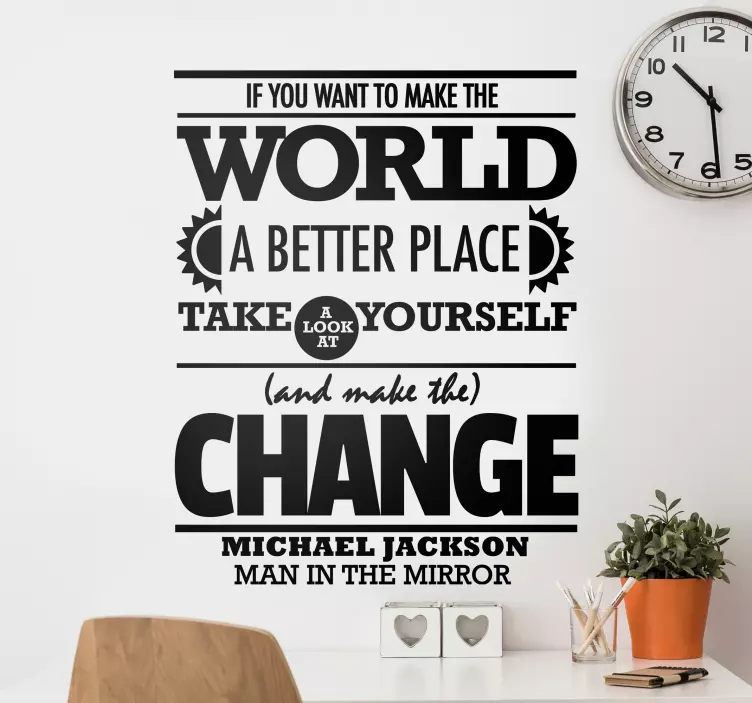 Naklejka dekoracyjna Man in the mirror - TenStickers