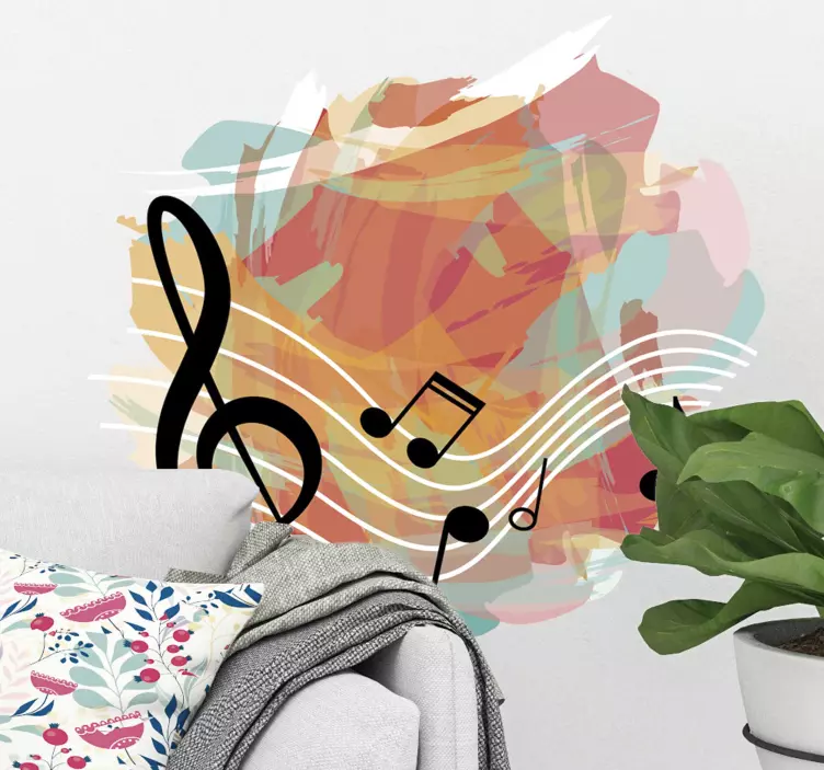 Naklejka dekoracyjna muzyk - TenStickers