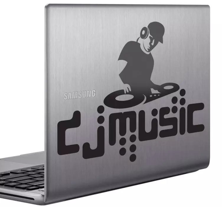 Naklejka dekoracyjna na laptop DJ music - TenStickers