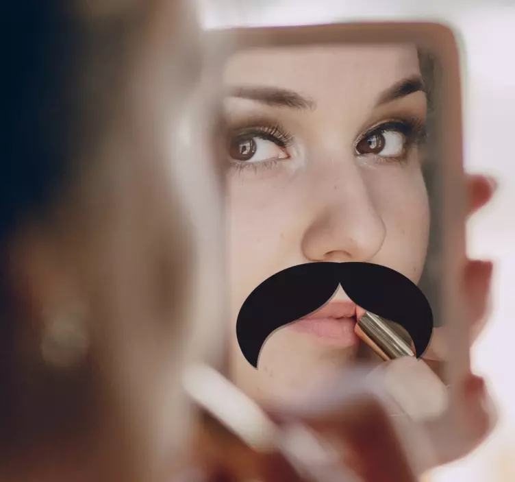 Naklejka dekoracyjna na lustro wąsy - TenStickers