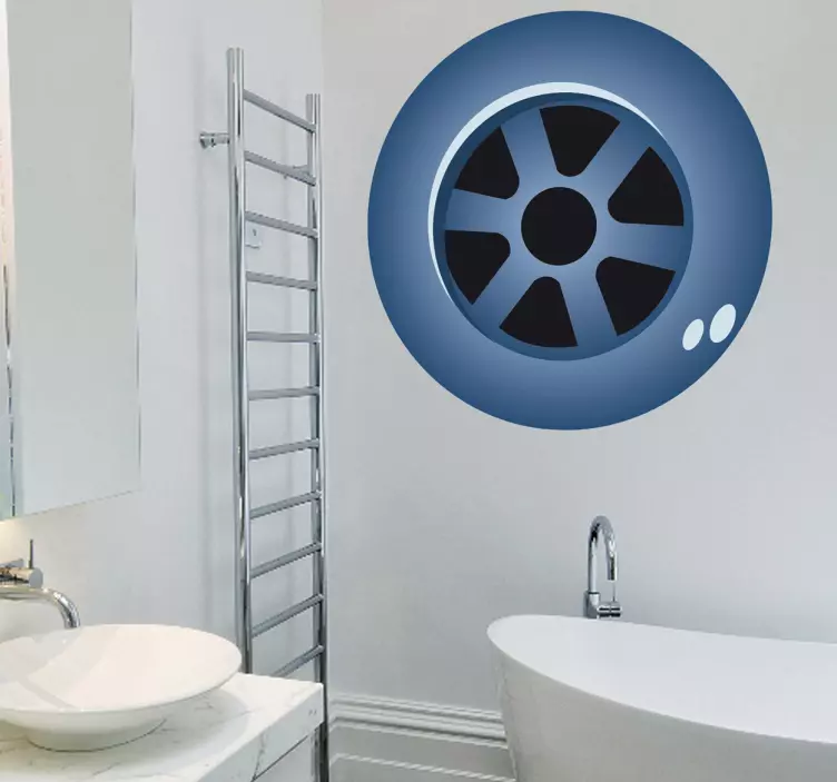 Naklejka dekoracyjna odpływ wanny - TenStickers