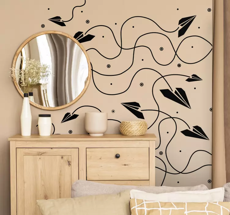 Naklejka dekoracyjna papierowe samoloty - TenStickers