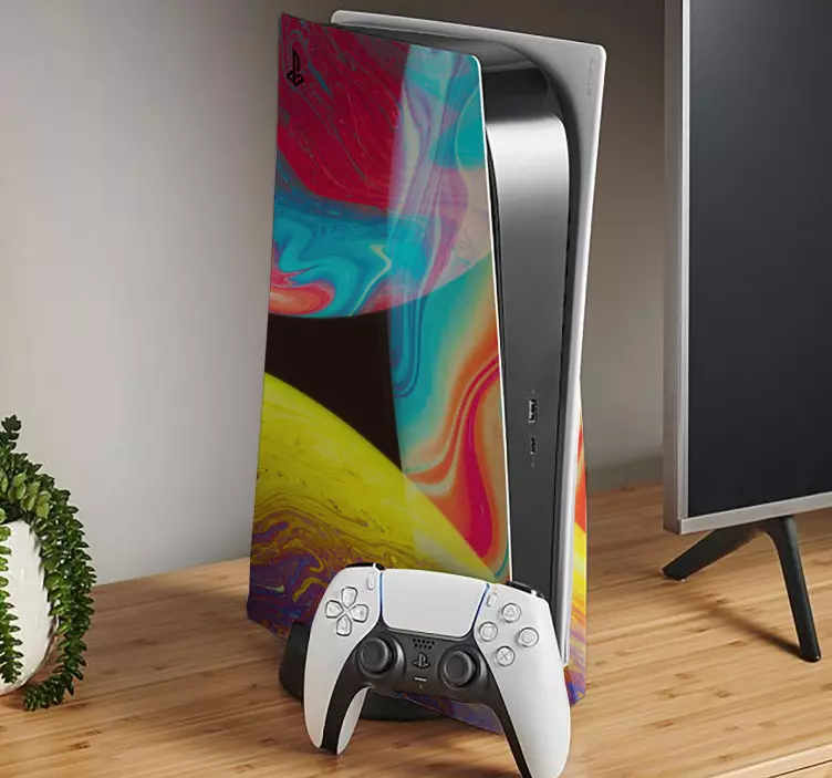 Naklejka dekoracyjna punk w intensywne kosmiczne wzory - TenStickers