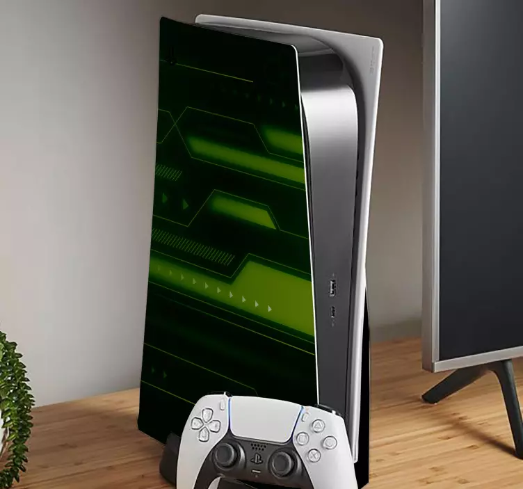 Naklejka dekoracyjna punk wzory zielonej technologii - TenStickers