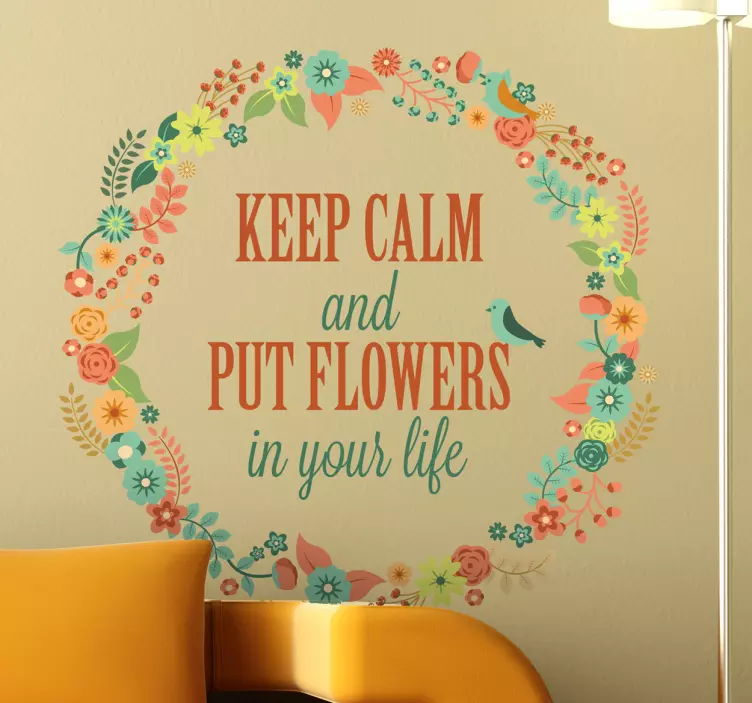 Naklejka dekoracyjna put flowers life - TenStickers