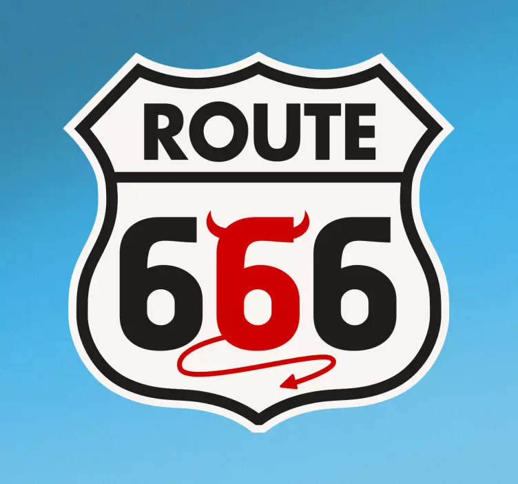 Naklejka dekoracyjna Route 666 - TenStickers