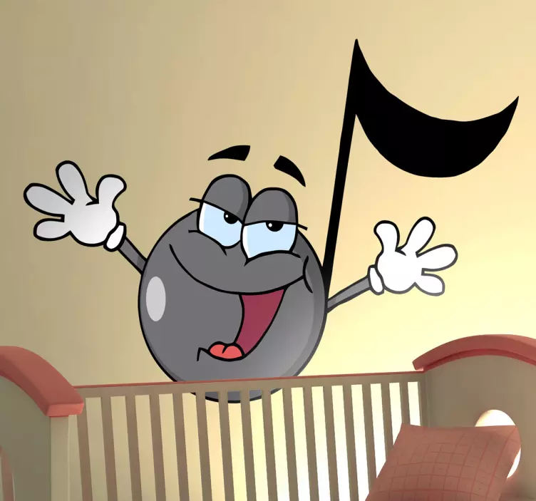 Naklejka dekoracyjna śmieszna nutka - TenStickers