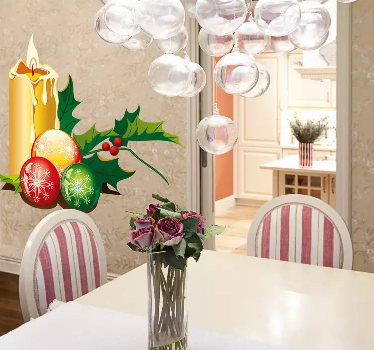 Naklejka dekoracyjna stroik świąteczny - TenStickers