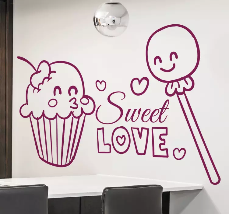 Naklejka dekoracyjna sweet love - TenStickers