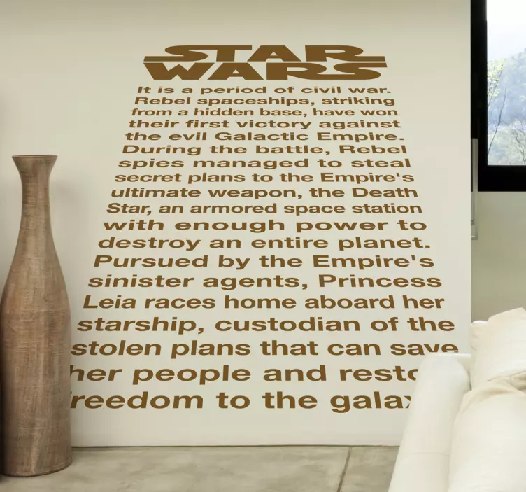 Naklejka dekoracyjna tekst Gwiezdne Wojny - TenStickers