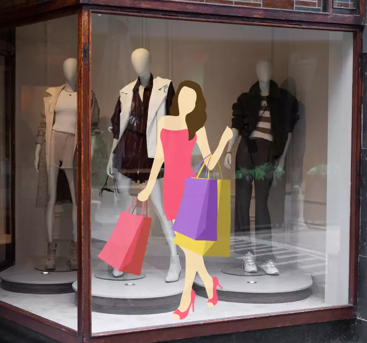 Naklejka dekoracyjna wielbicielka zakupów - TenStickers