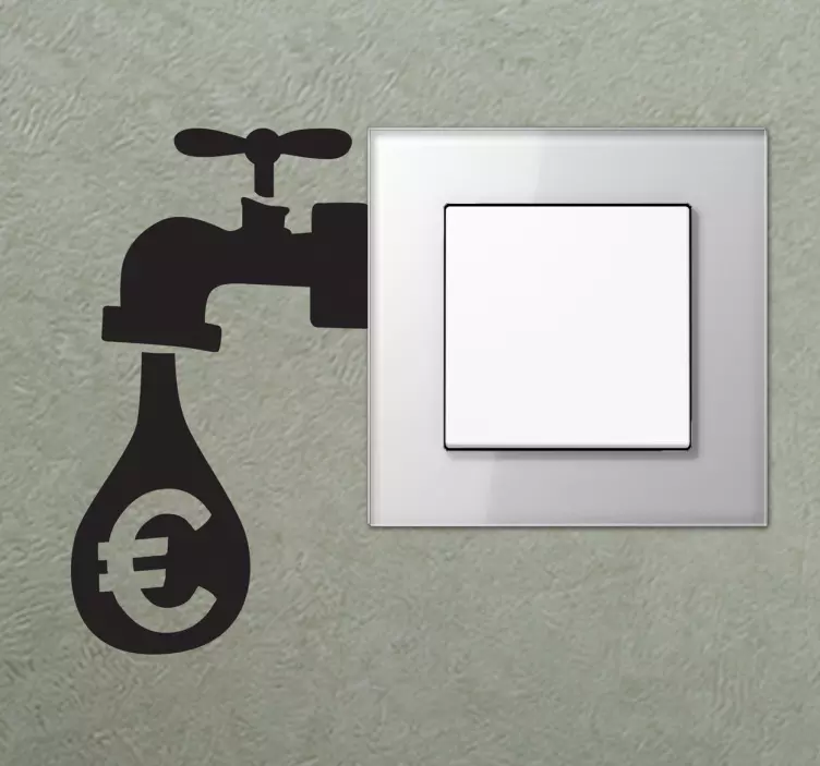 Naklejka dekoracyjna włącznik kran - TenStickers