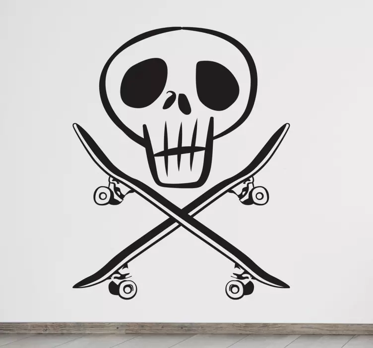 Naklejka deski i czaszka - TenStickers