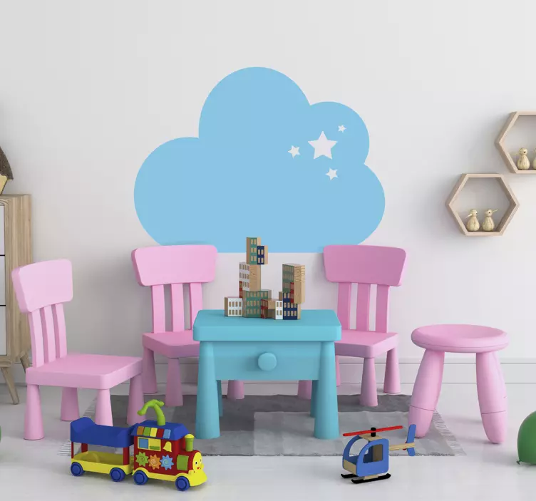 Naklejka dla dzieci - Chmura z gwiazdką - TenStickers