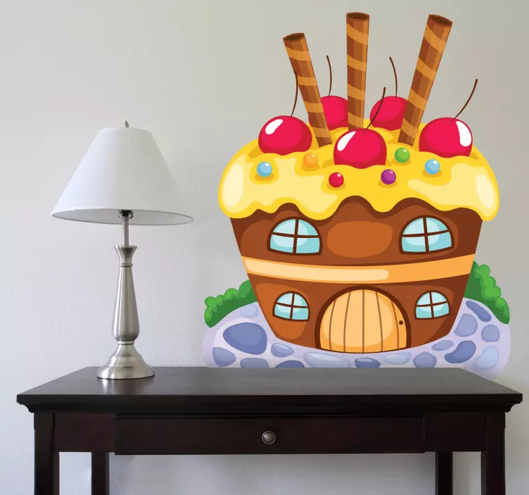 Naklejka dla dzieci ciasteczkowy dom - TenStickers