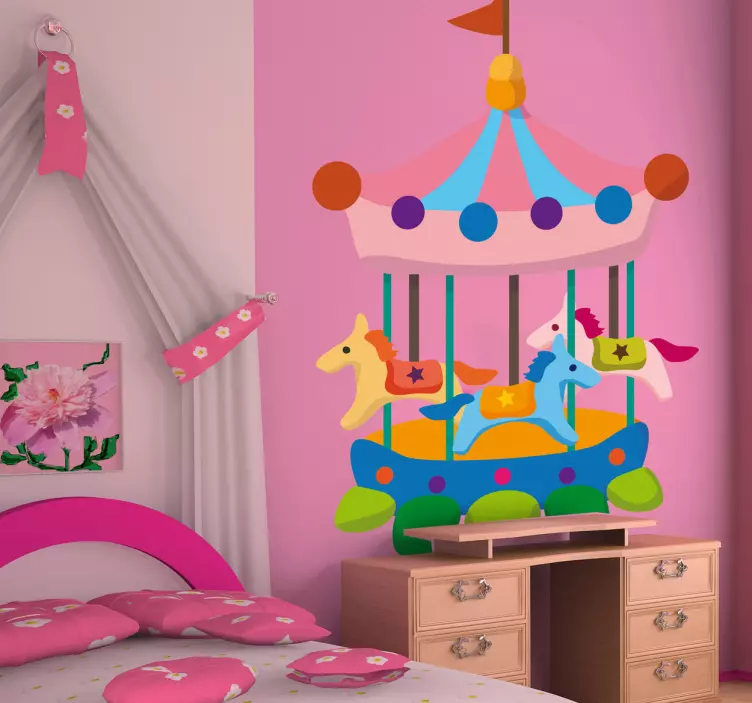 Naklejka dla dzieci karuzela - TenStickers