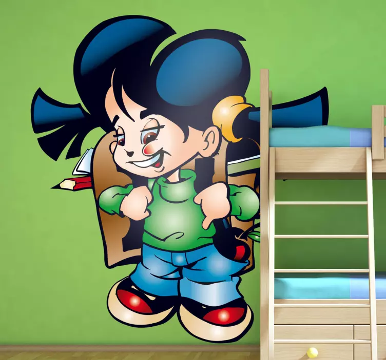 Naklejka dla dzieci uczennica - TenStickers