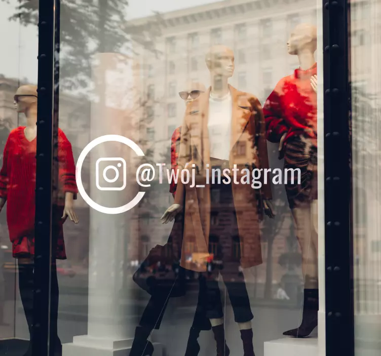 Naklejka na witrynę sklepową dla firm - Instagram - TenStickers