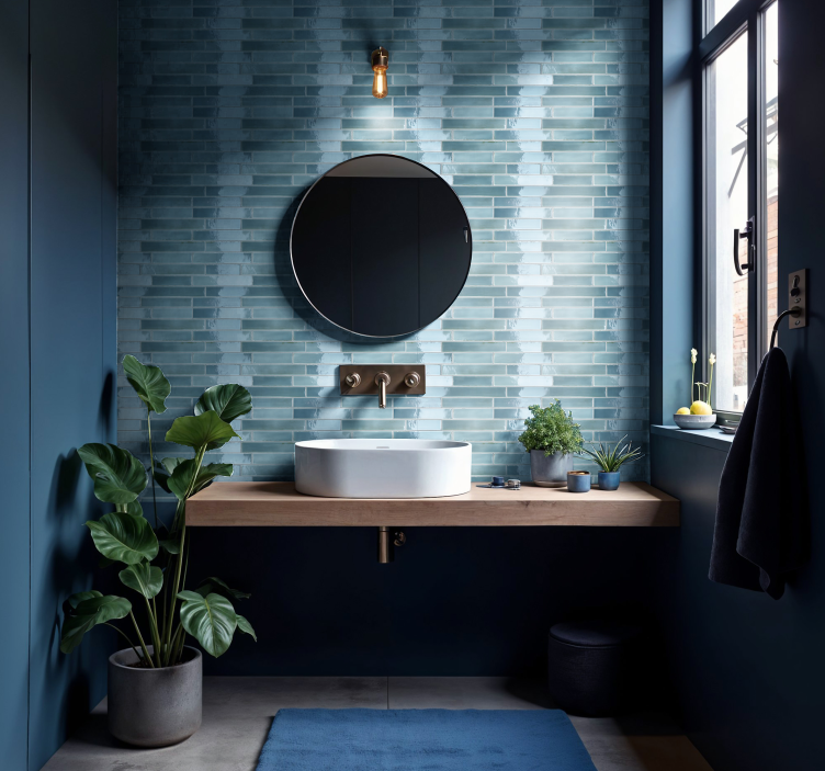 Naklejka do łazienki jasnoniebieski - TenStickers