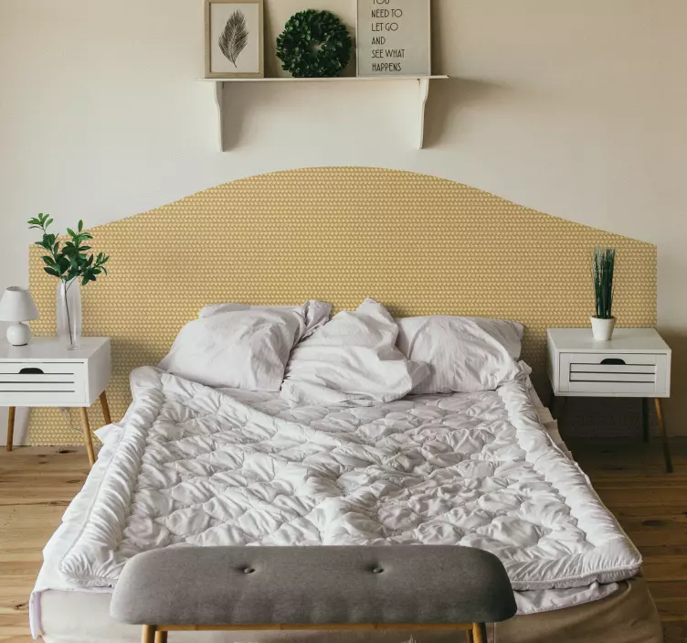 Naklejka nad łóżko Tekstura wikliny - TenStickers