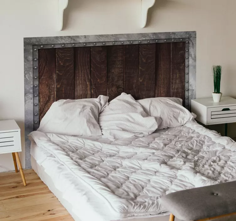 Naklejka nad łóżko Zagłówek w stylu industrialnym - TenStickers