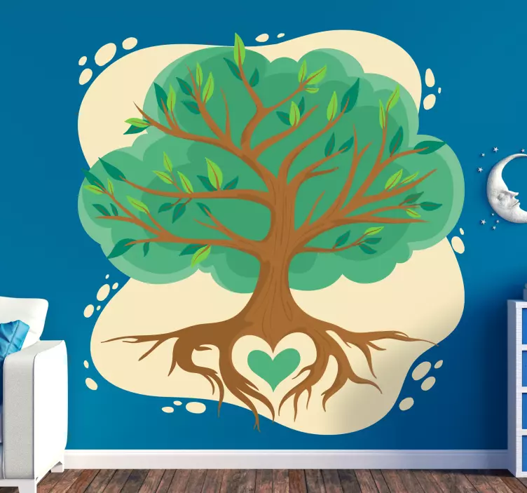 Naklejka na ścianę drzewo Drzewo życia miłość - TenStickers