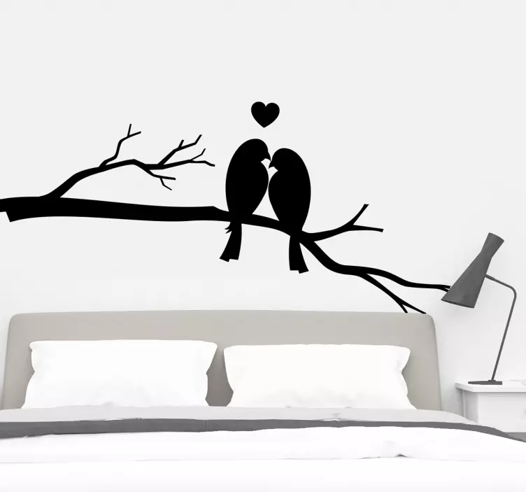 Naklejka na ścianę drzewo z ptaszkami - TenStickers