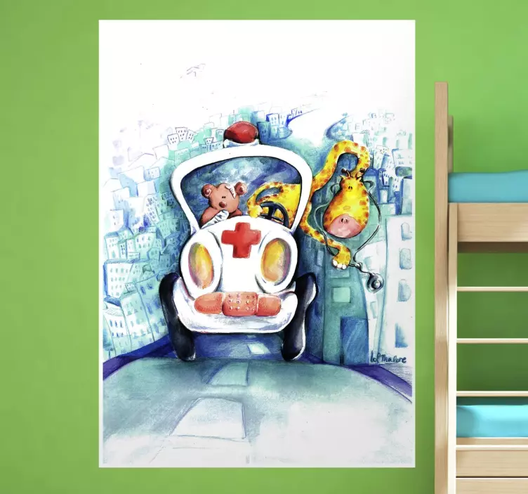 Naklejka dziecięca Dr żyrafa - TenStickers