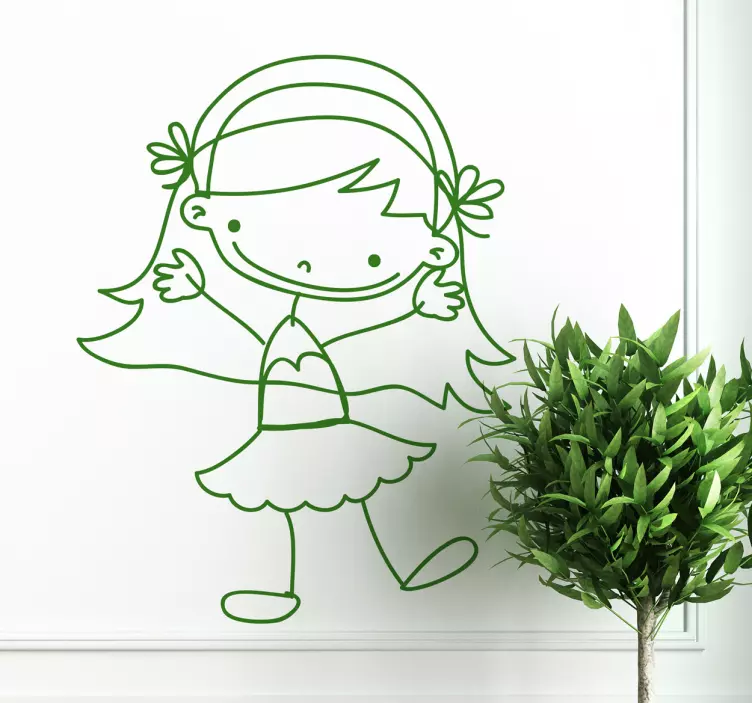 Naklejka dziecięca dziewczynka 80 - TenStickers