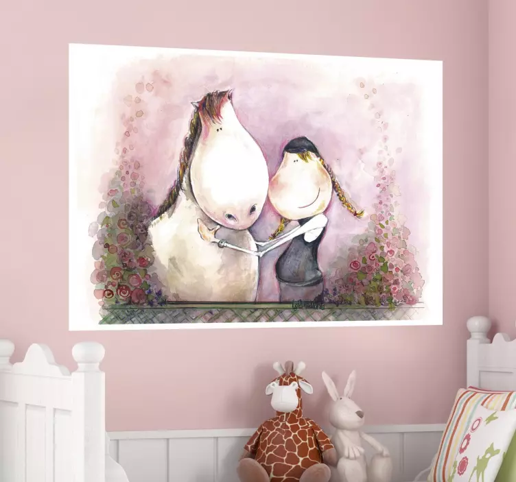 Naklejka dziecięca kocham mojego konia - TenStickers