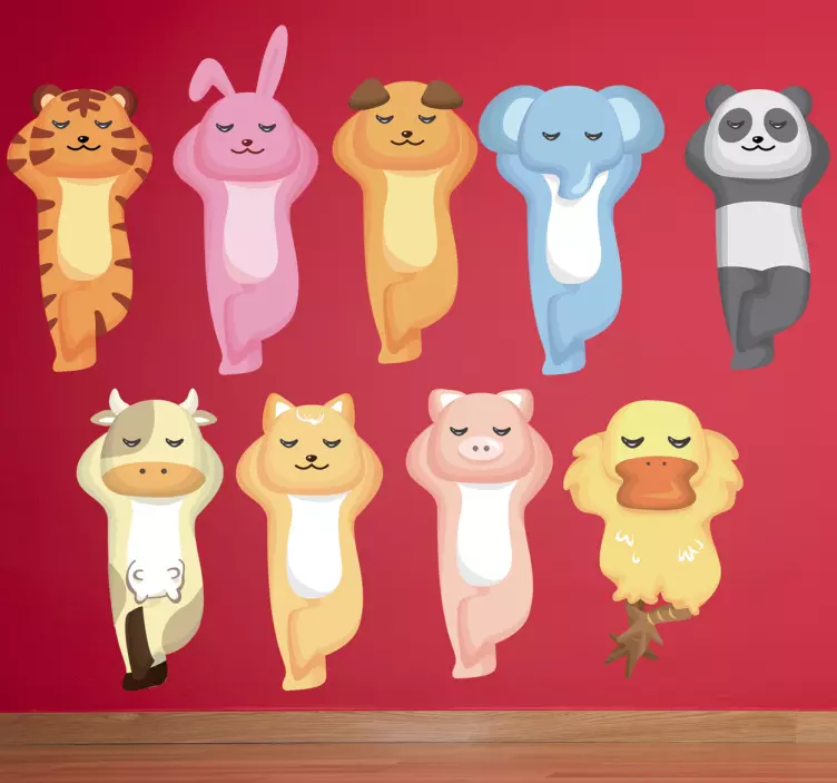 Naklejka dziecięca odpoczywające zwierzęta - TenStickers