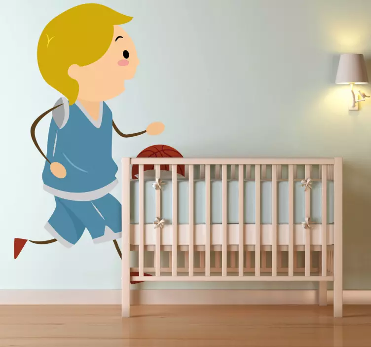 Naklejka dziecięca profil koszykarza - TenStickers