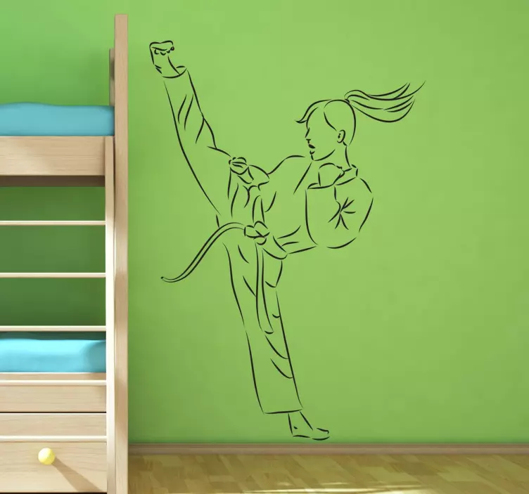 Naklejka dziewczyna karate - TenStickers