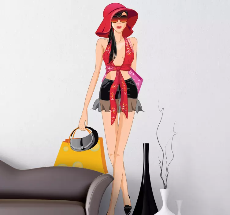 Naklejka dziewczyna latem - TenStickers