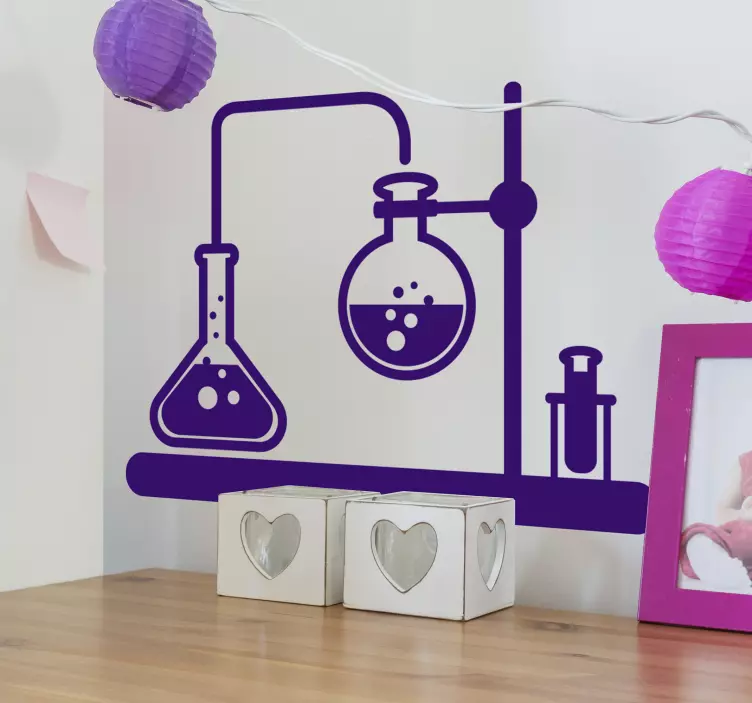 Naklejka edukacyjna chemiczne eksperymenty - TenStickers