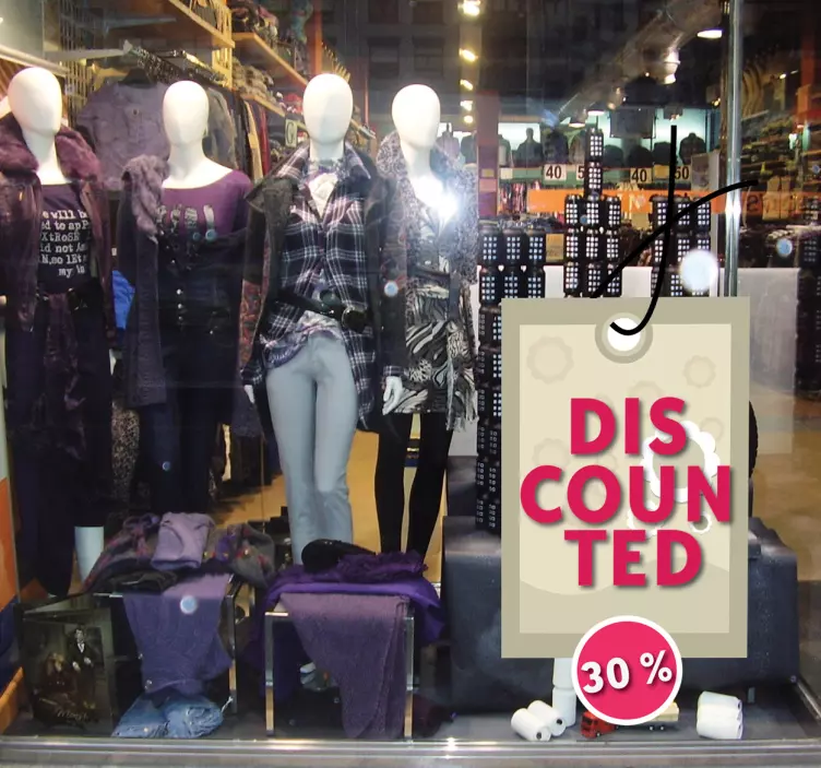 Naklejka etykieta obniżki - TenStickers