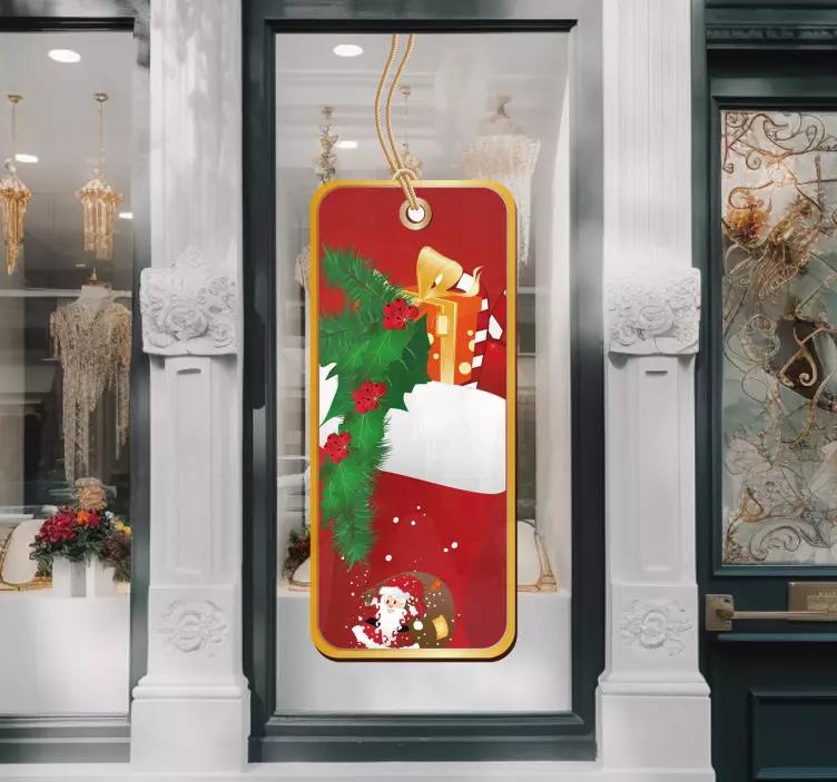 Naklejka etykietka świąteczny prezent - TenStickers