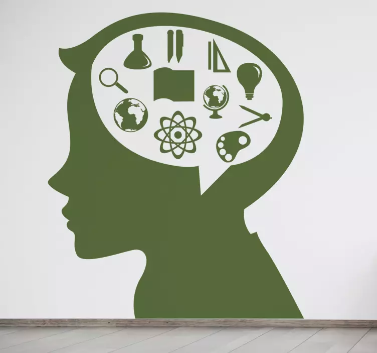 Naklejka głowa z pomysłami - TenStickers