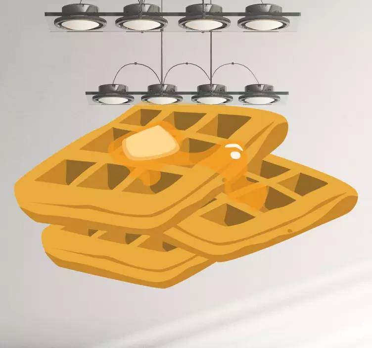 Naklejka na ścianę jedzenie gofry - TenStickers