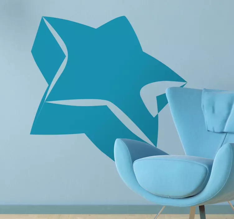 Naklejka gwiazda 3D - TenStickers
