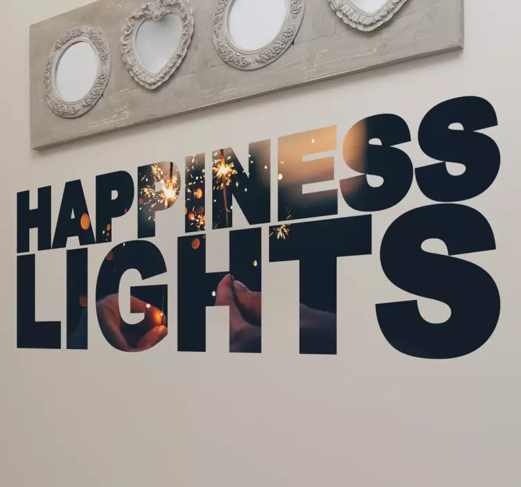 Naklejka Happiness Lights - TenStickers