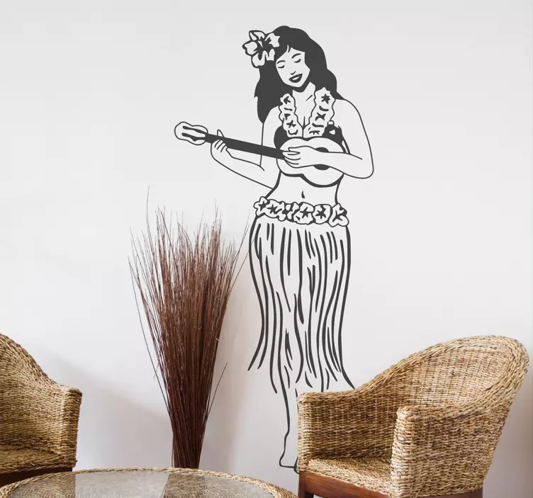 Naklejka hawajska dziewczyna - TenStickers