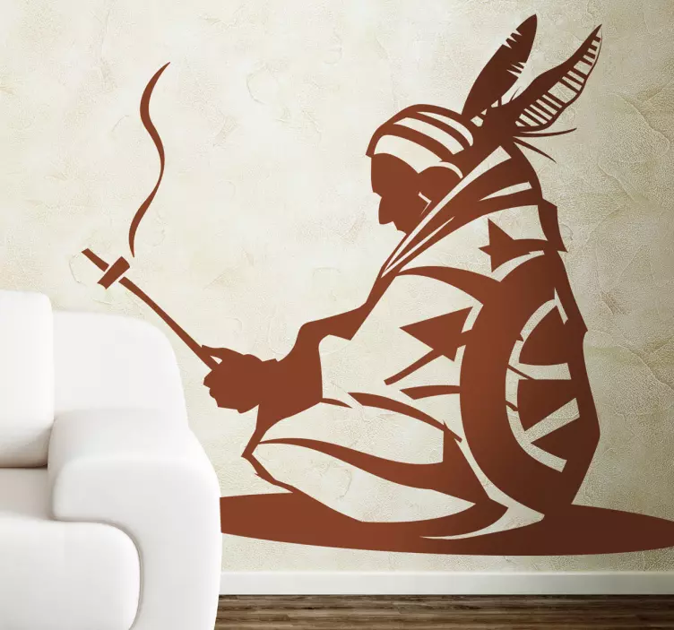 Naklejka indiański wódz - TenStickers