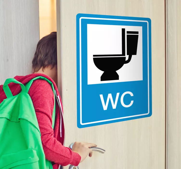Naklejka na ścianę informacyjna WC - TenStickers