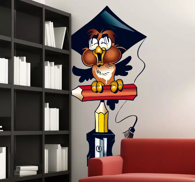 Naklejka inteligentna sowa - TenStickers