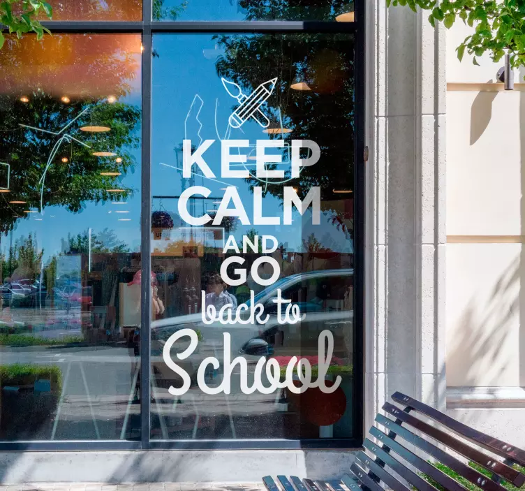 Naklejka Keep Calm and Go Back to School - TenStickers