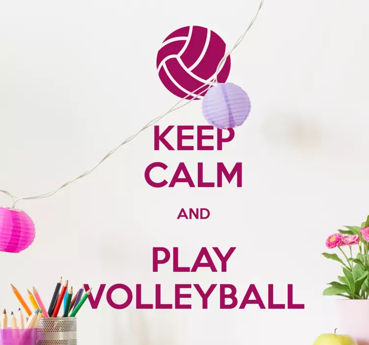 Naklejka Keep Calm and Play Volleyball - TenStickers