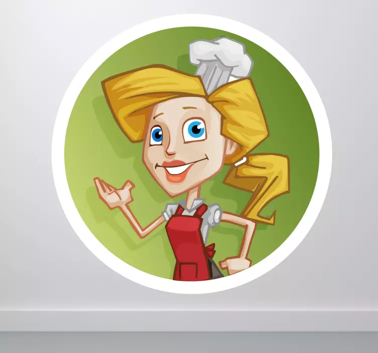 Naklejka kobieta kucharz - TenStickers