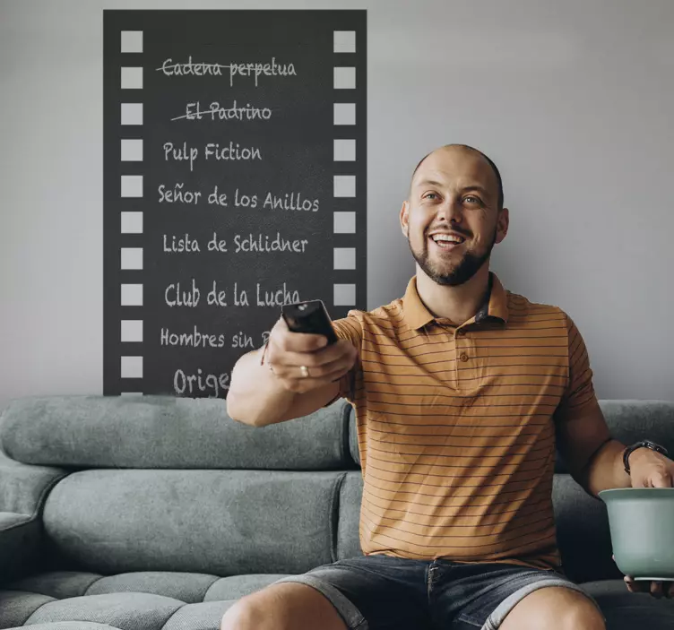 Naklejka tablica kredowa Tablica z taśmą filmową - TenStickers