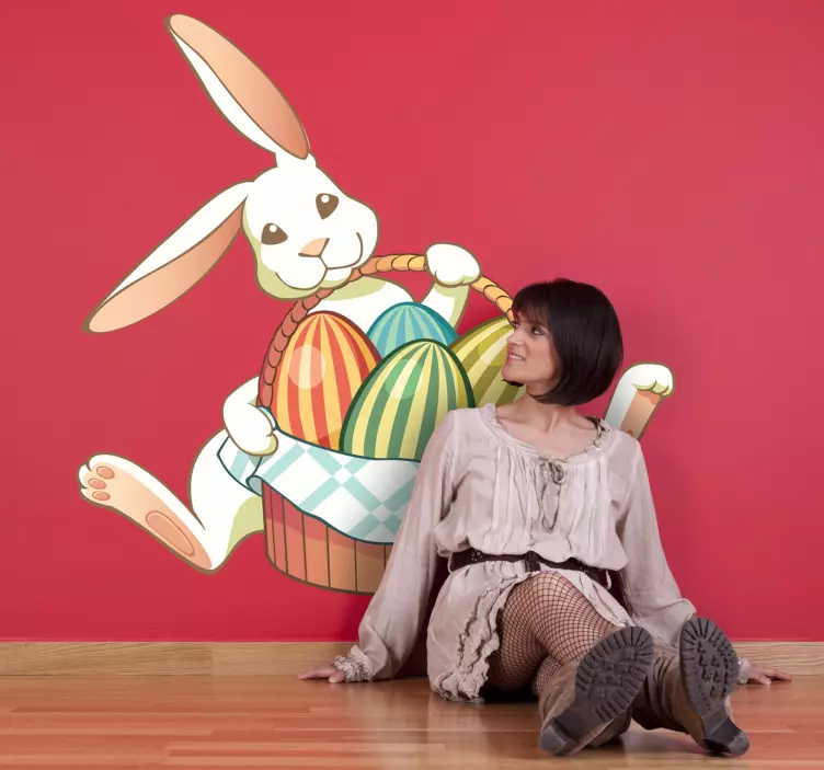 Naklejka królik wielkanocny - TenStickers